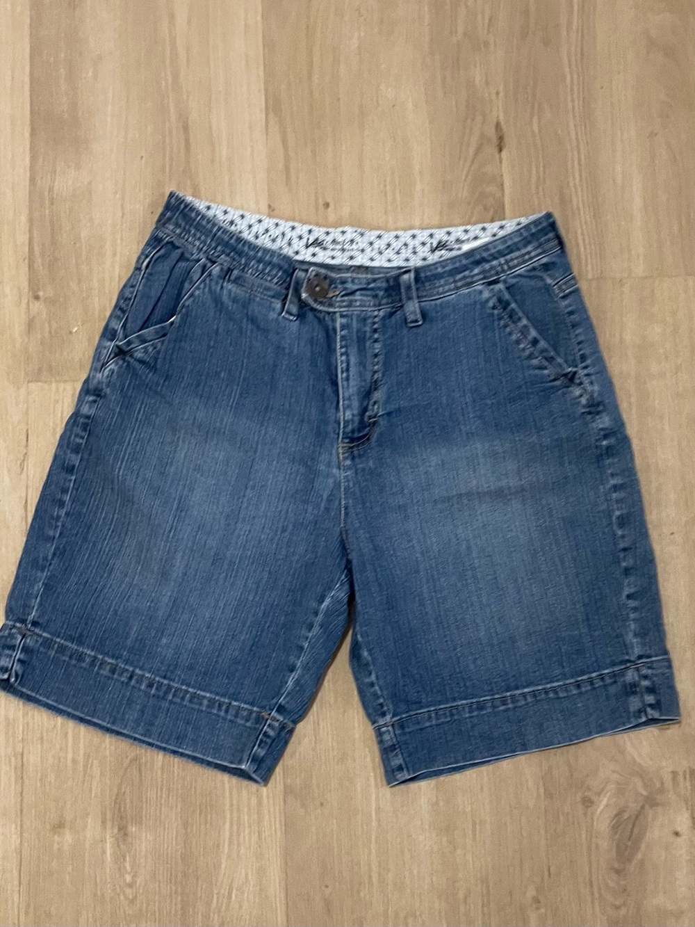 Lee Women's Dark Blue Denim Bermuda Shorts
